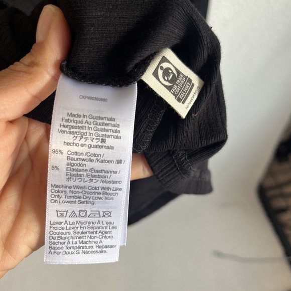 madewell Ribbed Long-Sleeve Boatneck‎ Top Womens XL Black - Picture 6 of 7